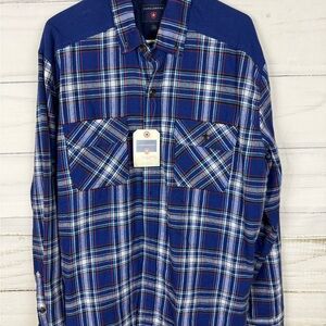 Saddlebred Blue and White Casual Button Down Shirt
A1